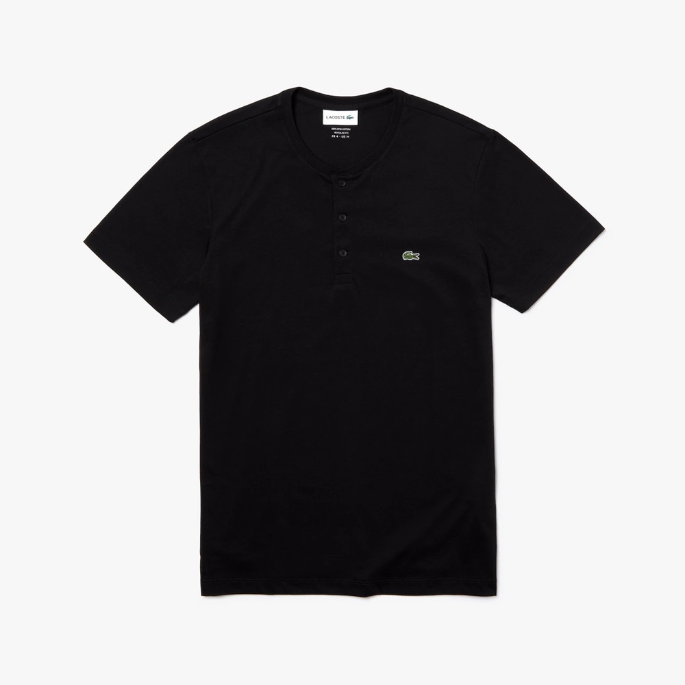 Lacoste Henley neck Pima cotton t-shirt